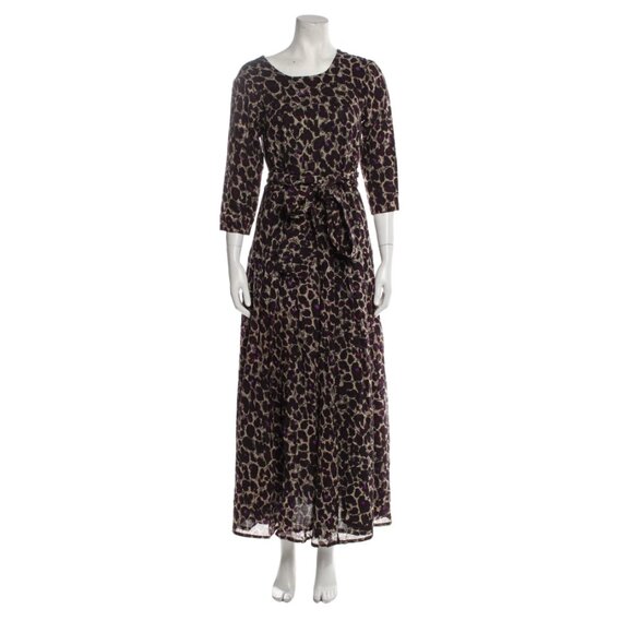 Samantha Sung Animal Print Long Dress w/ Tags Size: SUS 4 leopard print cotto